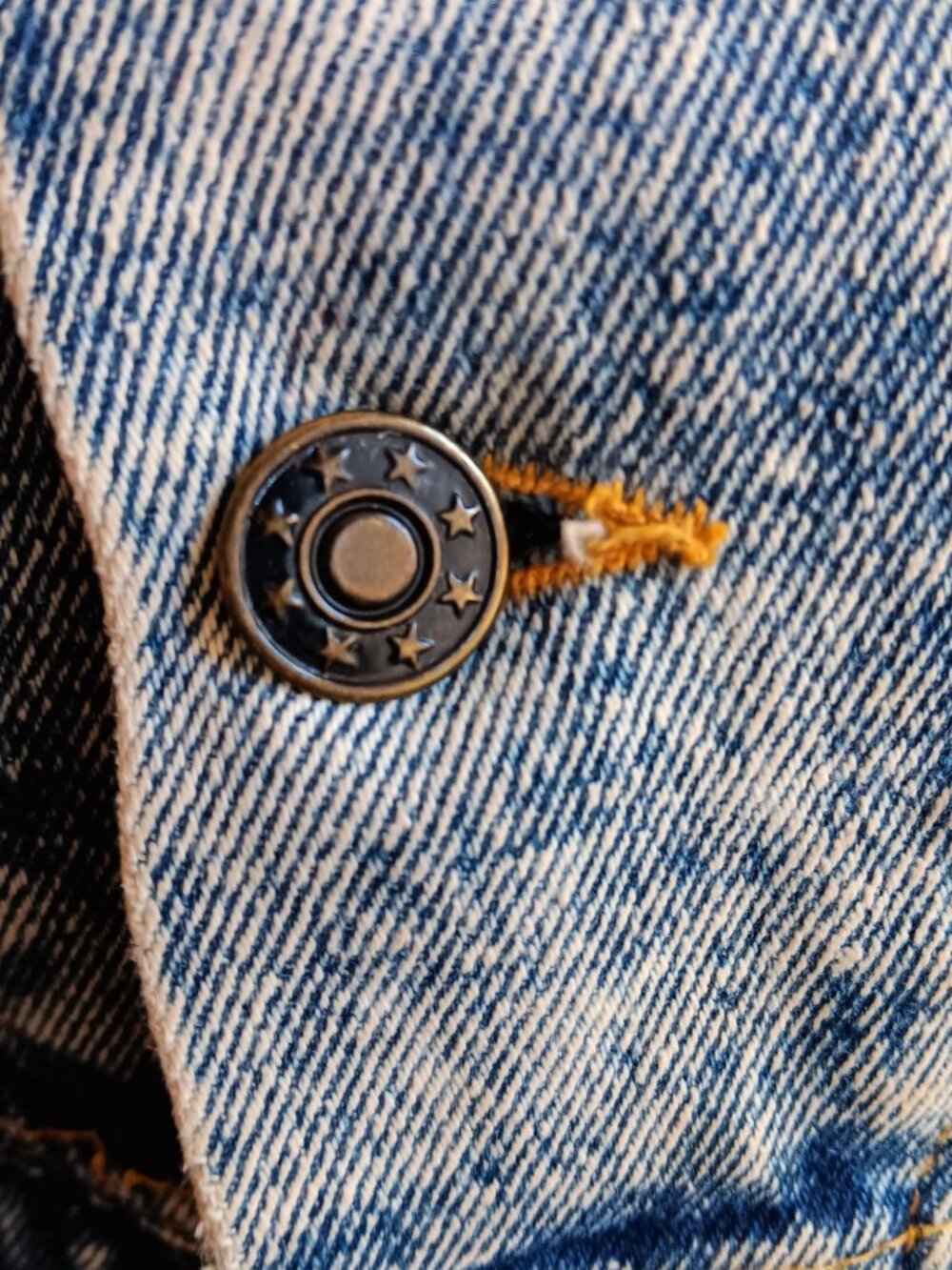True Vintage Acid Wash Jacket 1980s Denim New Wave Preppy Canyon River Blues - Picture 5 of 10